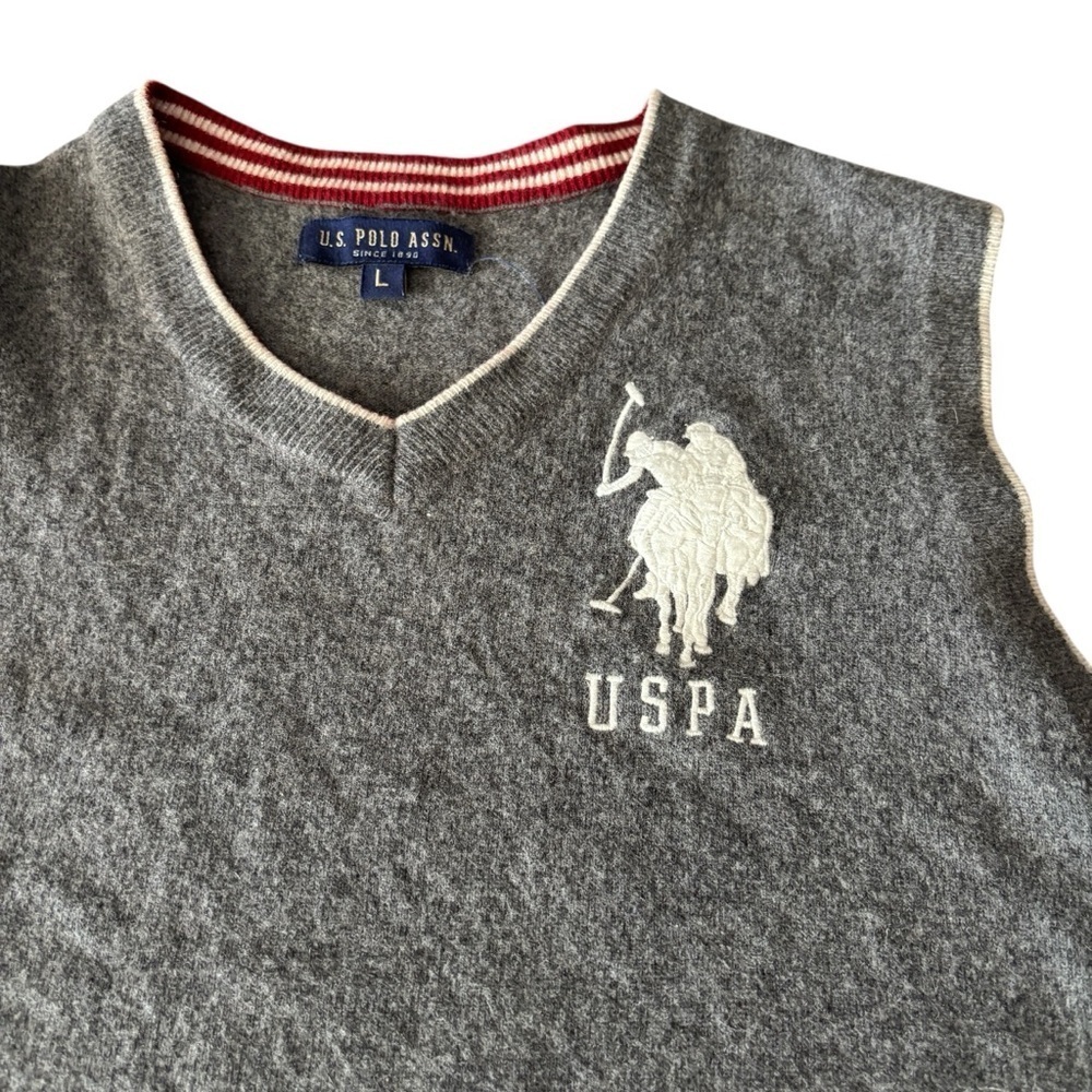 U.S Polo Assn. Wool Vest Gray Women's Size Large